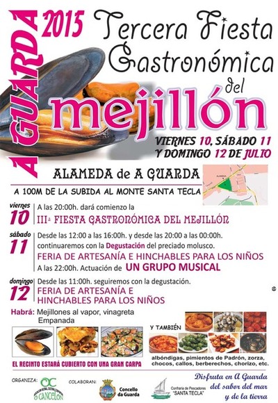 III FIESTA DEL MEJILLN DEL 10 AL 12 DE JULIO EN A GUARDA