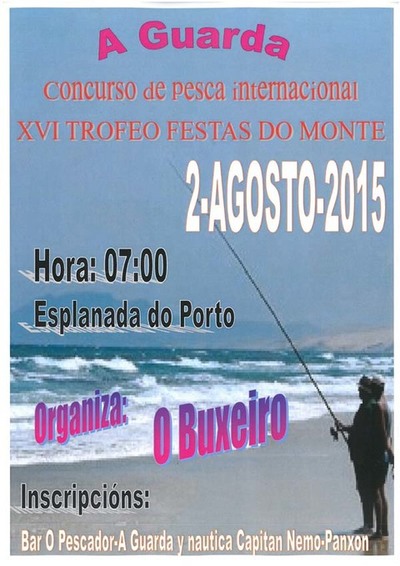 XVI TROFEO FESTAS DO MONTE DE PESCA O 2 DE AGOSTO DE 2015