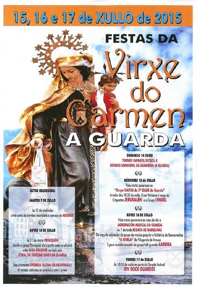 FESTAS VIRXE DO CARME 2015 NA GUARDA DO 15  17 DE XULLO
