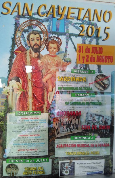 FESTAS DE SAN CAYETANO 2015 DO 31 DE XULLO  2 DE AGOSTO NA GUARDA