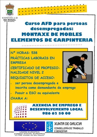 CURSO AFD MONTAXE DE MOBLES E ELEMENTOS DE CARPINTERA NO CONCELLO DO ROSAL