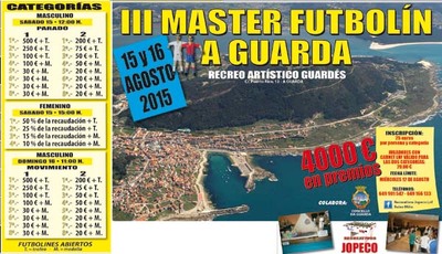 III MASTER FUTBOLIN O 15 E 16 DE AGOSTO NA GUARDA