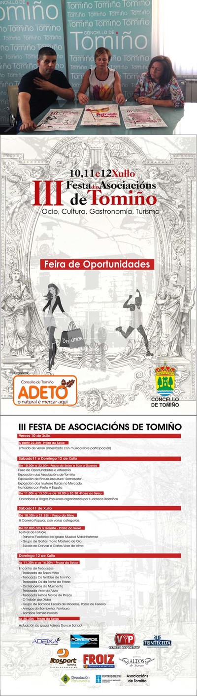 A III FESTA DAS ASOCIACINS DE TOMIO TER LUGAR ESTE FIN DE SEMANA CUN PROGRAMA MOI COMPLETO