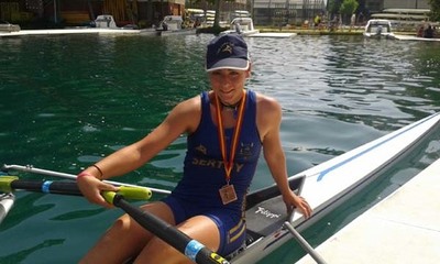 NURIA PIA MARTINS DEL CLUB REMO MIO-TUI  MEDALLA DE BRONCE EN EL SKIFF  INFANTIL FEMENINO EN EL CAMPEONATO DE ESPAA DE REMO OLIMPICO