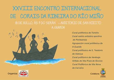O SBADO CELBRASE O XXVIII ENCONTRO INTERNACIONAL DE CORAIS DA RIBEIRA DO RO MIO NO AUDITORIO DE SAN BIEITO