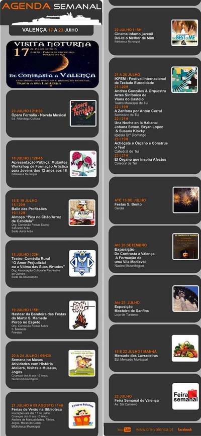 AGENDA SEMANAL VALENCA DO MINHO 17-23 JULHO 2015