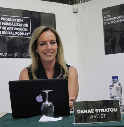 ARTISTA GREGA DANAE STRATOU NA INAUGURAO DA XVIII BIENAL DE CERVEIRA 