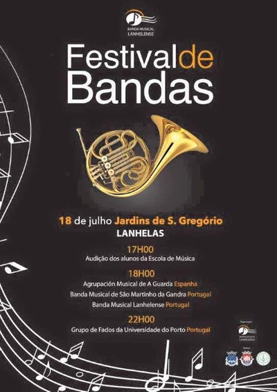 FESTIVAL DE BANDAS O 18 DE JULHO EM LANHELAS