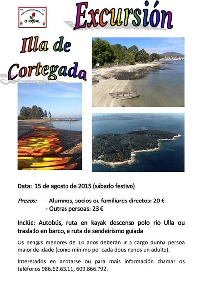 A AGRUPACIN MUSICAL DO ROSAL ORGANIZA UNHA VISITA  ILLA DE CORTEGADA