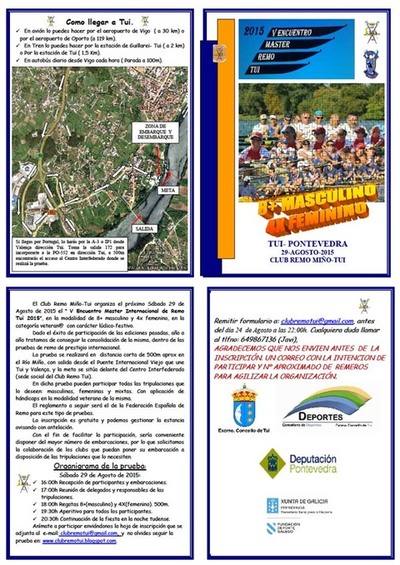 V ENCUENTRO MASTER INTERNACIONAL REMO TUI 2015