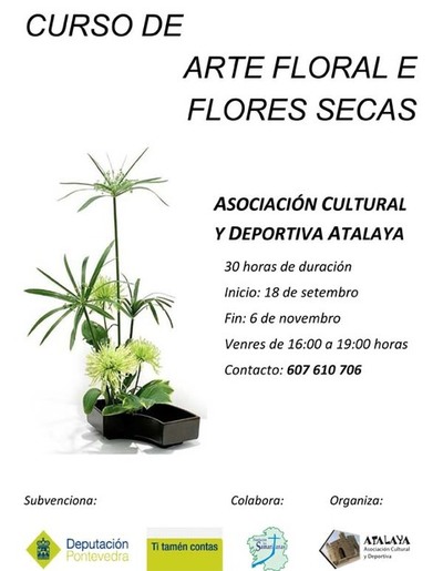 CURSO DE ARTE FLORAL E FLORES SECAS NA GUARDA