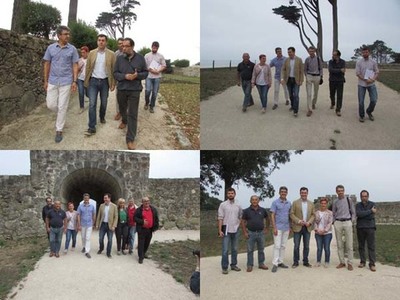 O ALCALDE DA GUARDA, ANTONIO LOMBA, RECIBIU O CONSELLEIRO DE CULTURA E EDUCACIN, ROMN RODRGUEZ, NO CASTELO DE SANTA CRUZ