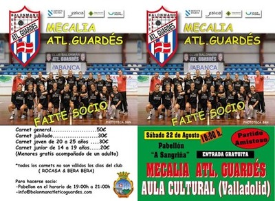 ESTE SBADO MECALIA ATL. GUARDS - AULA CULTURAL