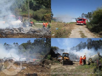 CONTROLADO UN INCENDIO NO PUNTO LIMPO DE A GUARDA