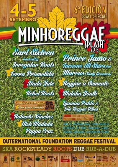 MINHO REGGAE SPLASH 2015 O 4 E 5 DE SETEMBRO EN GOIN-TOMIO