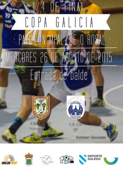 O ACANOR ATL. NOV�S RECIBE ESTE M�RCORES NO ROSAL � CLUBE CISNE NOS CUARTOS DE FINAL DA COPA GALICIA