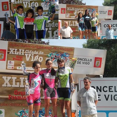 PODIO DOS IRMANS CARNERO TAVEIRA, MARA E ZAIDA EN VIGO