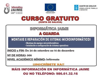 CURSO GRATUITO MONTAXE E REPARACIN DE SISTEMAS MICROINFORMTICOS