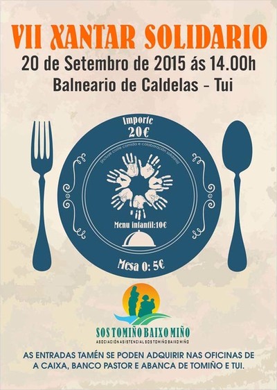 VII XANTAR SOLIDARIO SOS TOMIO O 20 DE SETEMBRO DE 2015