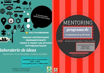 INSCRICIN ABERTA PARA PARTICIPAR NO LABORATORIO DE IDEAS E NO PROGRAMA DE MENTORING DO CONCELLO DA GUARDA