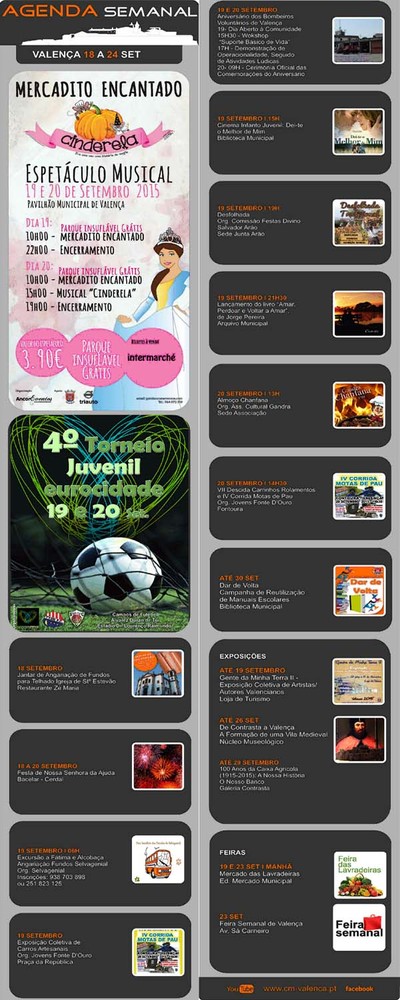 AGENDA SEMANAL VALENCA DO MINHO 18-24 VALENCA 2015