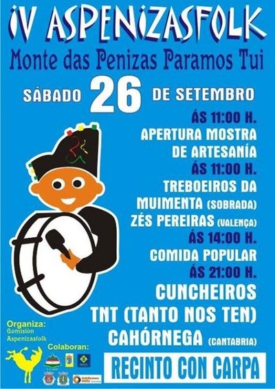 TUI ACOLLE ESTE SBADO O IV AS PENIZAS FOLK