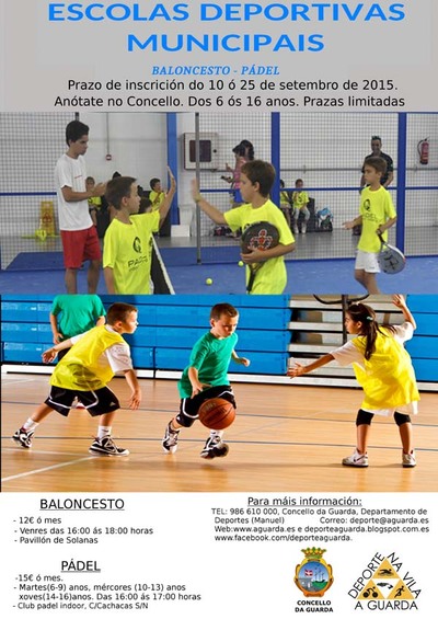 AS ESCOLAS MUNICIPAIS DEPORTIVAS DO CONCELLO DA GUARDA DAN COMEZO ESTE MES DE OUTUBRO