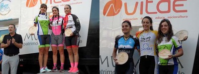 DOUS NOVOS PODIOS PARA AS CICLISTAS DO CC O ROSAL MARIA E ZAIDA