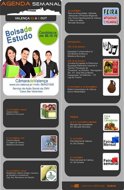 AGENDA SEMANAL VALENCA DO MINHO 2-8 OUTUBRO 2015
