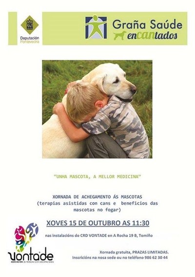 XORNADA DE ACHEGAMENTO S MASCOTAS O 15 DE OUTUBRO NO CENTRO DE VONTADE EN TOMIO