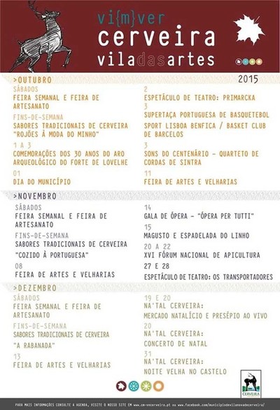 PROGRAMACIN DE ACTIVIDADES VI(M)VER CERVEIRA OUTUBRO-DEZEMBRO 2015