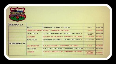 PARTIDOS DO SPORTING GUARDS PARA ESTA FIN DE SEMANA