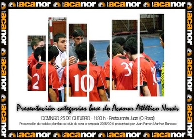 PRESENTACIN DE TODALAS CATEGORAS BASE DO ACANOR ATL. NOVS ESTE DOMINGO