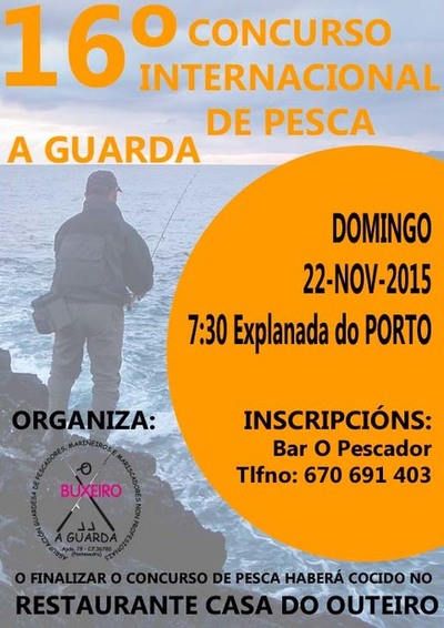 XVI CONCURSO INTERNACIONAL DE PESCA O 22 DE NOVEMBRO NA GUARDA