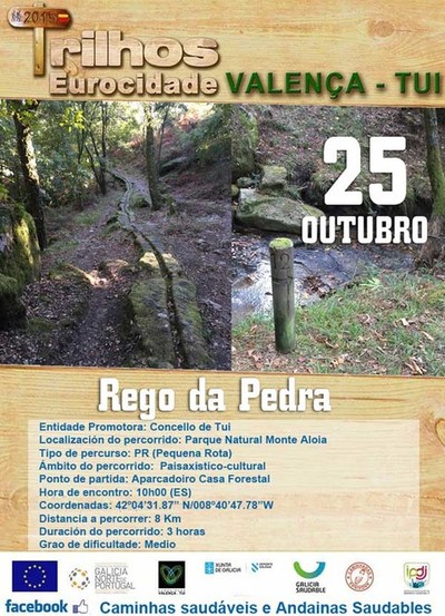 A ANDAINA SAUDABLE -REGO DA PEDRA-, ORGANIZADA POLA EUROCIDADE, TER LUGAR ESTE DOMINGO 25 DE OUTUBRO