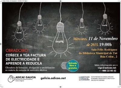 OBRADOIRO -COECE A TA FACTURA DE ELECTRICIDADE E APRENDE A REDUCILA- O 11 DE NOVEMBRO EN TUI