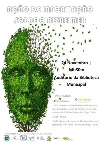 AO DE INFORMAO SOBRE ALZHEIMER A 24 DE NOVEMBRO EM CERVEIRA
