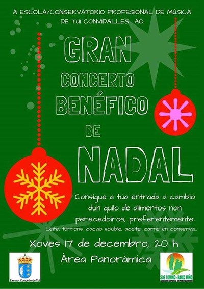 GRAN CONCERTO BENFICO DE NADAL O XOVES 17 DE DECEMBRO EN TUI