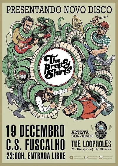 CONCERTO DE PRESENTACIN DO NOVO DISCO DE THE PRETTY SHIRTS ESTE SBADO NA GUARDA
