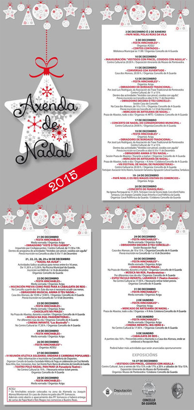 AXENDA DE NADAL A GUARDA 2015-16 