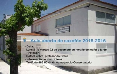 O CONSERVATORIO DE TUI ORGANIZA UN CURSO DE SAXOFN CON RAFAEL YEBRA