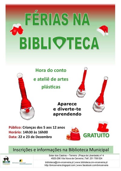 FERIA DE NATAL 2015 NA BIBLIOTECA MUNICIPAL DE VILANOVA DE CERVEIRA