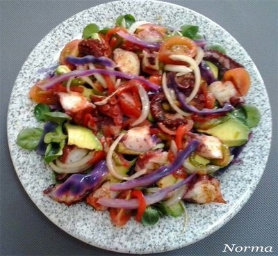 RECETA: ENSALADA CON PULPO