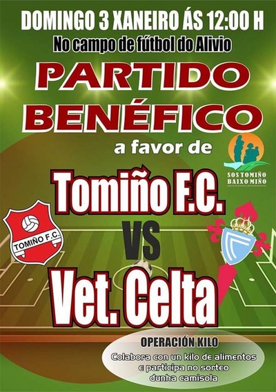 PARTIDO DE FUTBOL SOLIDARIO O DOMINGO 3 DE XANEIRO EN TOMIO