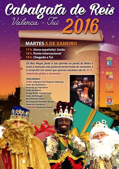 OS REIS MAGOS REALIZARN UN PERCORRIDO INTERNACIONAL ENTRE TUI E VALENA O DA 5