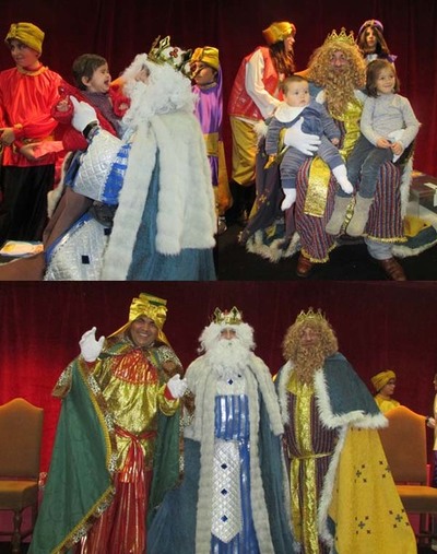 MELCHOR, GASPAR E BALTASAR RECIBIRON AOS NENOS E NENAS DA GUARDA