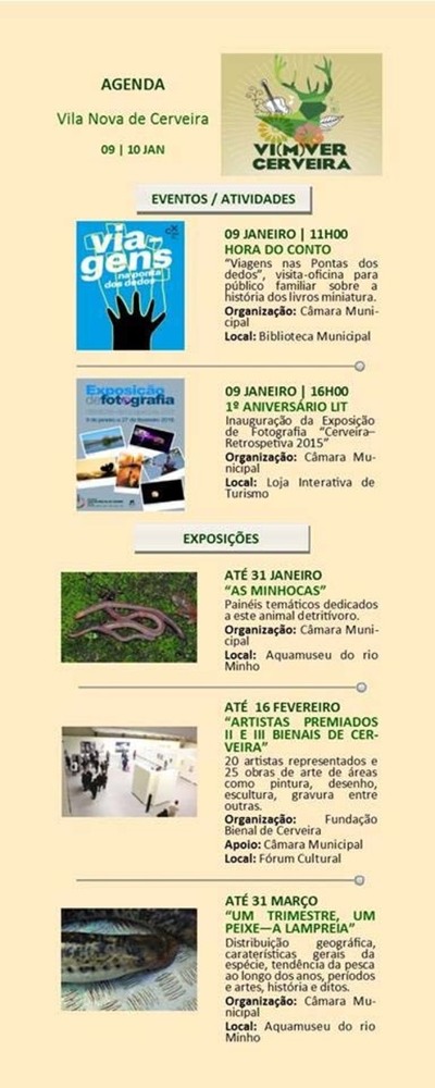AGENDA VILANOVA DE CERVEIRA 9-10 JANEIRO 2016