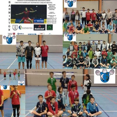 BUENOS RESULTADOS DE LOS JUGADORES DEL CLUB BADMINTON TUI EN UNA JORNADA DEL COLEGIO ROSALA DE CASTRO