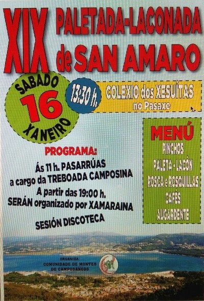 XIX PALETADA-LACONADA DE SAN AMARO ESTE SBADO NA GUARDA