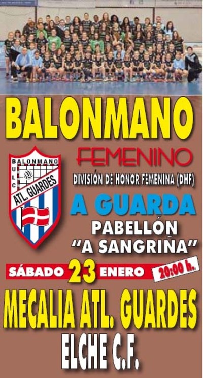 O MECALIA ATL. GUARDS RECIBE ESTE SBADO NA SANGRIA  ELCHE C.F.